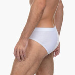 4 Pack Cotton Bikini // Heather Gray + White + Black + White (S)