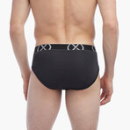 6 Pack (X) Sport Mesh No Show Brief // Black (S)