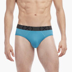 6 Pack (X) Sport Mesh No Show Brief // Navy + Alloy + Larkspur + Gibr Sea + Blue Coral (S)