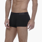 3 Pack Cotton No Show Trunk // Black (S)