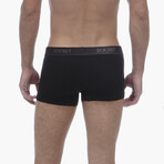 3 Pack Cotton No Show Trunk // Black (S)