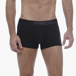 3 Pack Cotton No Show Trunk // Black (S)
