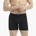 3 Pack Cotton 6" Boxer Brief // Black (S)