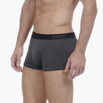 3 Pack Cotton No Show Trunk // Black + Heather Gray + Charcoal Heather (S)