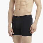 3 Pack Cotton 6" Boxer Brief // Black (S)
