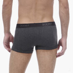3 Pack Cotton No Show Trunk // Black + Heather Gray + Charcoal Heather (S)