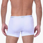 3 Pack Cotton Boxer Brief // White + Black + Heather Gray (S)