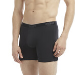 3 Pack Cotton 6" Boxer Brief // Black + Heather Gray + Charcoal Heather (S)