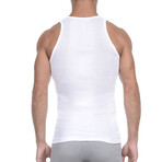 3 Pack Cotton Tank Shirts // White (S)