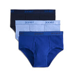 3 Pack Cotton Fly Front Brief // Navy + Cobalt + Porcelain (32)