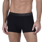 3 Pack Cotton Boxer Brief // Black + Charcoal Heather + Red (S)