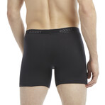 3 Pack Cotton 6" Boxer Brief // Black + Heather Gray + Charcoal Heather (S)