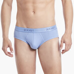3 Pack Cotton No Show Brief // Navy + Cobalt + Porcelain (S)