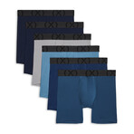 6 Pack (X) Sport Mesh Boxer Brief // Navy + Alloy + Larkspur + Gibr Sea + Blue Coral (S)
