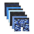 6 Pack (X) Sport Mesh Boxer Brief // Navy + Surf + Den Blue + Riv Blue + Trad Camo-Den (S)