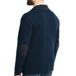 V-Neck Wool Cardigan // Navy (XS)