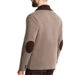 V-Neck Wool Cardigan // Cappuccino (L)