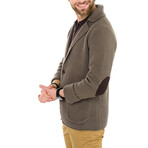 Double Breasted Knit Wool Cardigan // Cappuccino (L)