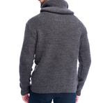 Hooded Knit Wool Sweater // Dark Gray (XS)