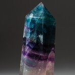 Polished Rainbow Fluorite Geode Point From Mexico // 100 grams