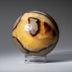 Genuine Polished Septarian Sphere on Acrylic Stand
