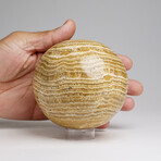 Genuine Polished Banded Aragonite Sphere from Morocco // 3 lbs