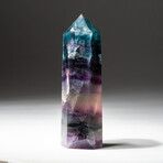 Polished Rainbow Fluorite Geode Point From Mexico // 100 grams