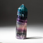 Polished Rainbow Fluorite Geode Point From Mexico // 100 grams