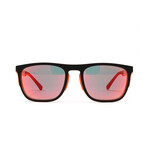 Men's Designer Sunglasses // Matte Orange + Red