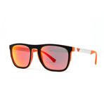 Men's Designer Sunglasses // Matte Orange + Red