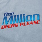One Million Beers Please T-Shirt // Blue (S)