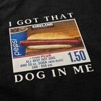 Got that Hot Dog in Me T-Shirt // Black (S)