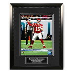 Patrick Mahomes // Kansas City Chiefs // Unsigned Photograph + Framed // Throw