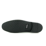 Grainy Leather Yacht Buckle Loafers // Black (40)