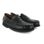 Smooth Leather Penny Loafers // Black (39)
