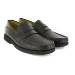 Smooth Leather Penny Loafers // Dark Brown (39)