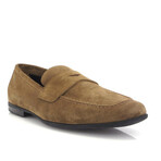 Suede Leather Yacht Loafers // Brown (39)