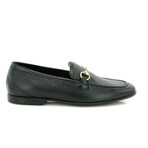 Grainy Leather Yacht Buckle Loafers // Black (40)