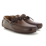 Pull Up Leather City Drivers // Dark Brown (39)