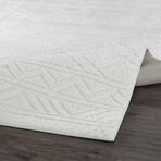 Turkish Shaggy Ivory Area Rug // 4' 9'' X  7' 0''