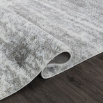 Turkish Shaggy Grey Area Rug // 4' 9'' X  7' 0''