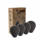 The Scrubber // 4 Pc Mini Pack // Charcoal