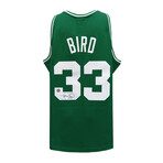 Larry Bird // Boston Celtics // Signed Green Mitchell & Ness NBA Swingman Jersey