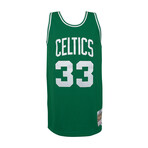 Larry Bird // Boston Celtics // Signed Green Mitchell & Ness NBA Swingman Jersey