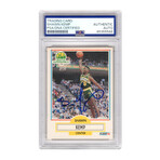 Shawn Kemp // Signed Supersonics 1990 Fleer Rookie Basketball Card #178 // PSA Encapsulated