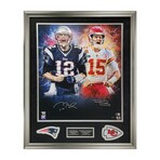 Tom Brady & Patrick Mahomes // Autographed Photograph + Framed // Limited Edition /50