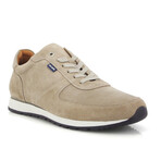 Suede Leather Sneakers // Sand (40)