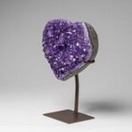 Genuine Amethyst Crystal Cluster Heart on Stand from Brazil // 2.5 lbs
