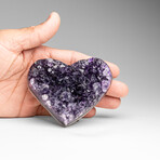 Genuine Amethyst Crystal Cluster Heart from Uruguay // 279 g
