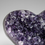 Genuine Amethyst Crystal Cluster Heart from Uruguay // 279 g
